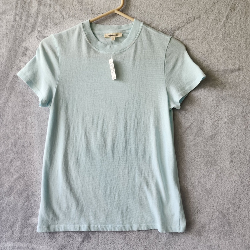 Madewell Tee Shirt Womens Size XS Relaxed Vintage Jersey Blue Frosted Sky Top
